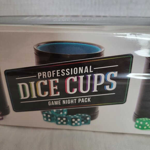 NEW Brybelly Professional Dice Cups Game Night Pack Colorful 5 w/matching dice - Picture 2 of 7